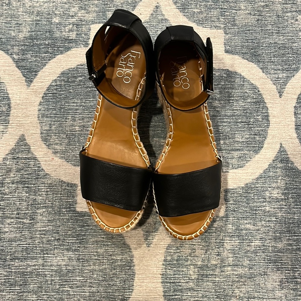 Black 8W Franco Sarto platform sandals
